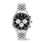 Đồng hồ Iconic Chronograph Arch 5-Link Onyx Panda - Bạc